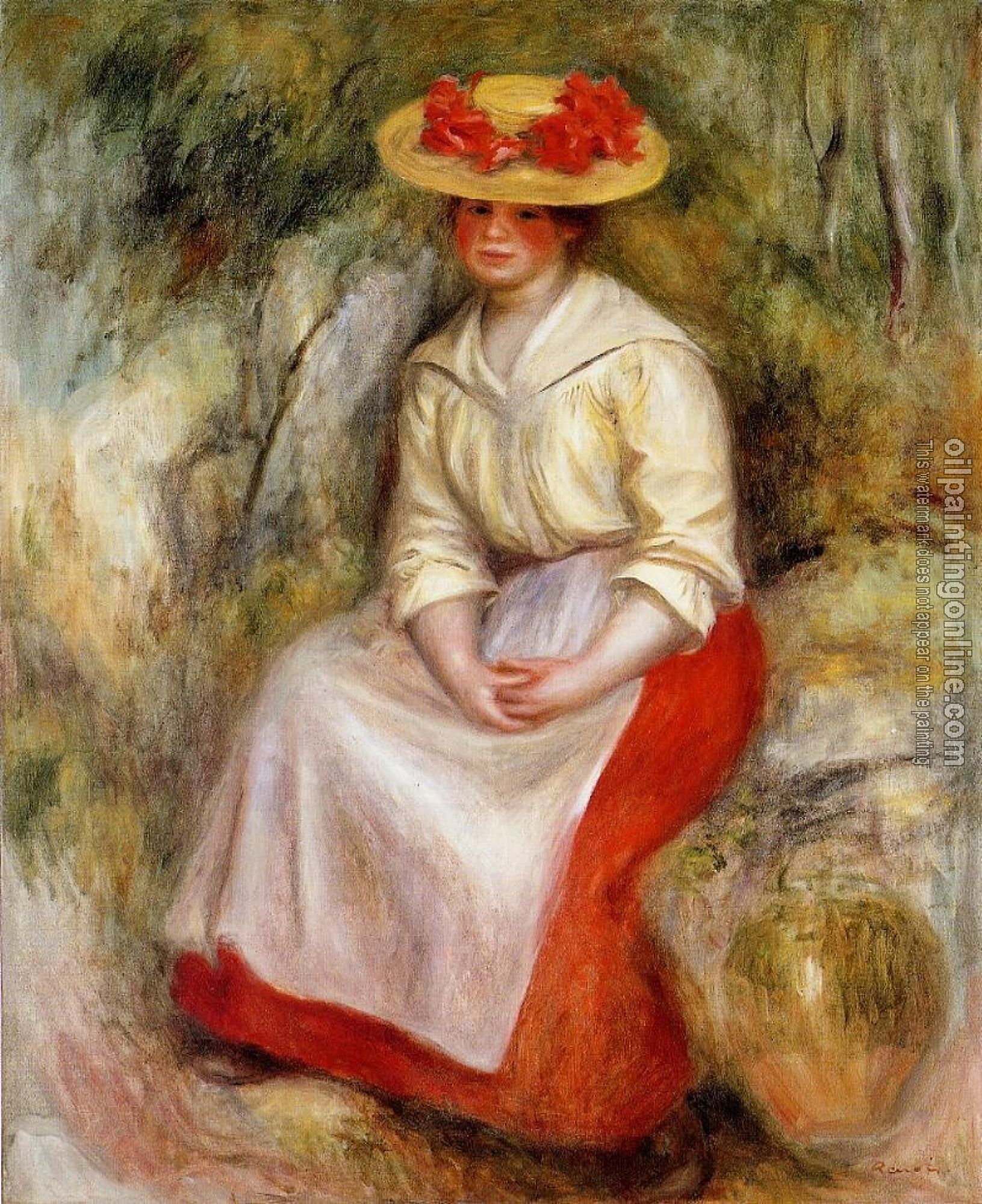 Renoir, Pierre Auguste - Gabrielle in a Straw Hat